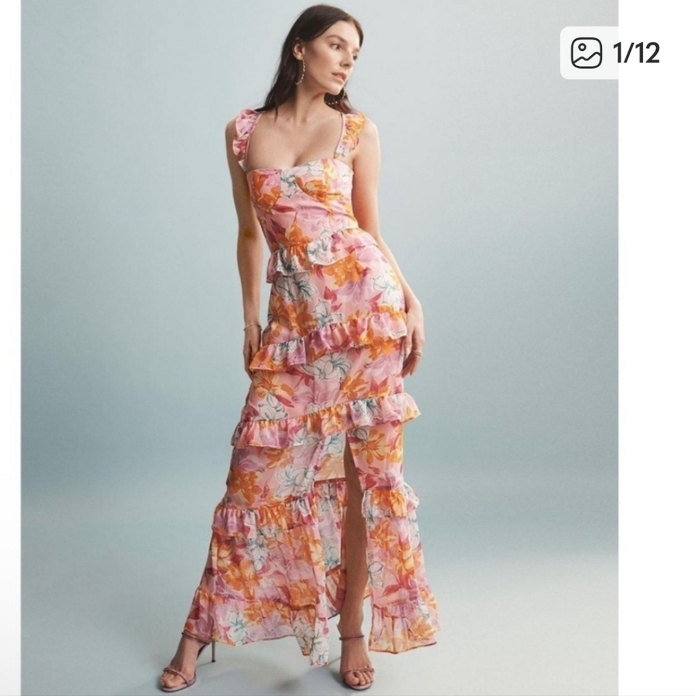 Wayf Floral Ruffle Maxi Dress - Picture 4 of 9